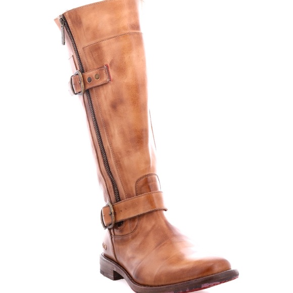 Bed|Stu Gogo Lug Brown Leather Mid-calf leather boot - Picture 3 of 11